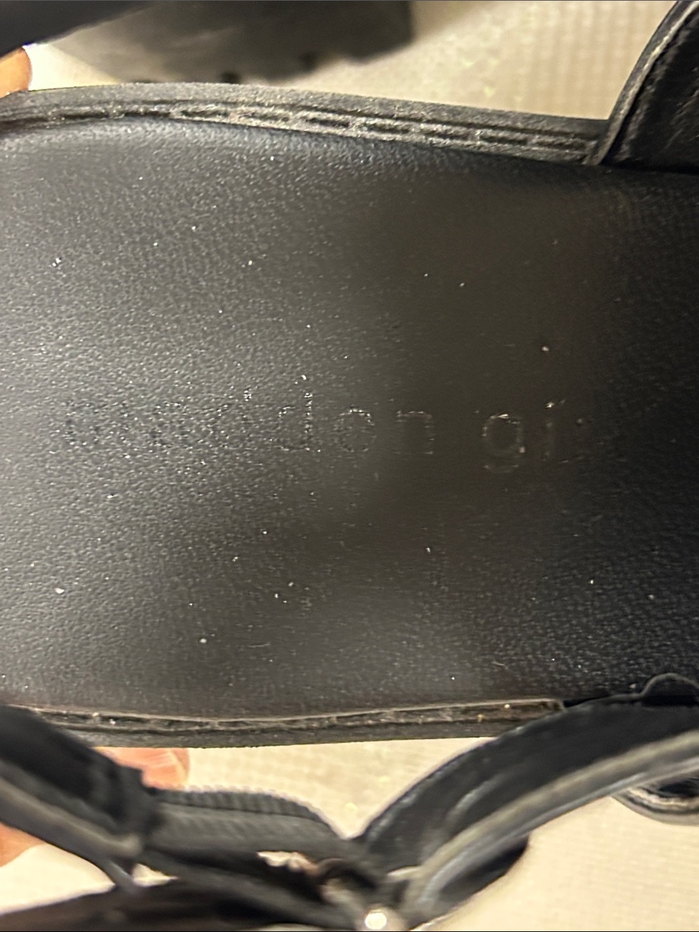 Madden Girl Black Open-Toe Slingback Leather Mules image 5